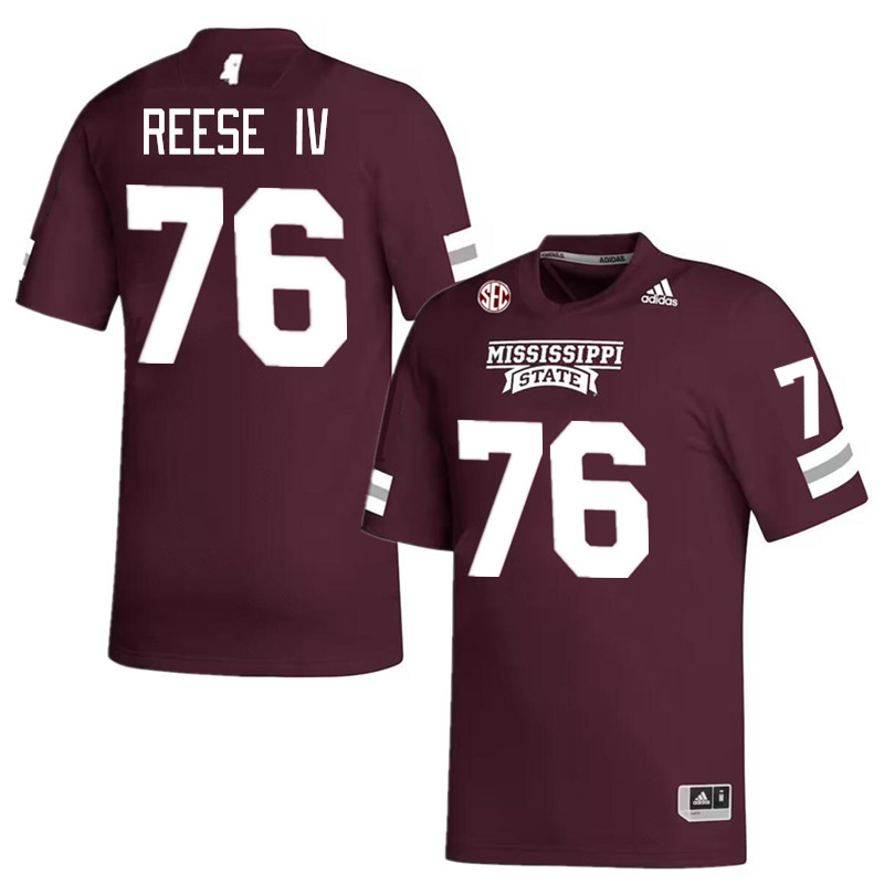 Men #76 Albert Reese IV Mississippi State Bulldogs 2023 College Football Jerseys Stitched-Maroon